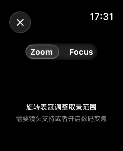 Watch zoom focus